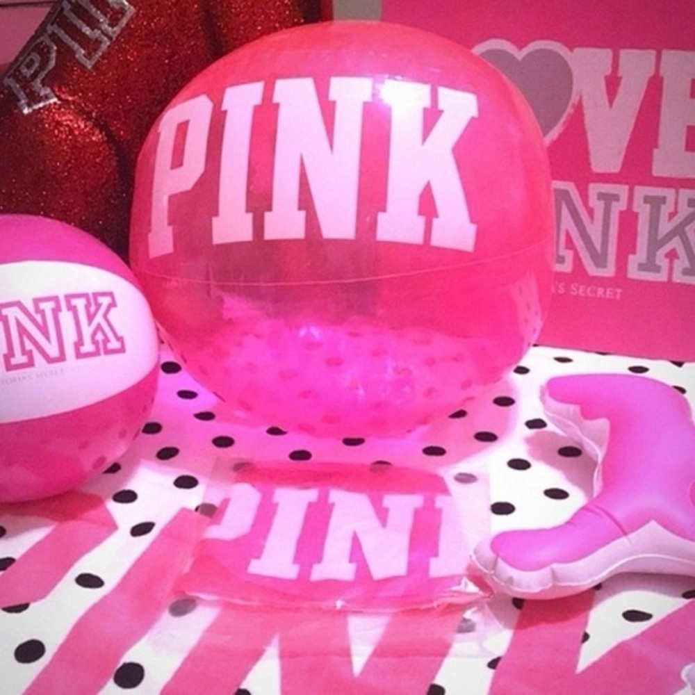 rare vintage victoria secret PINK beach ball